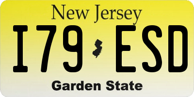 NJ license plate I79ESD
