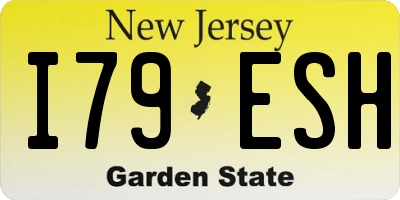 NJ license plate I79ESH