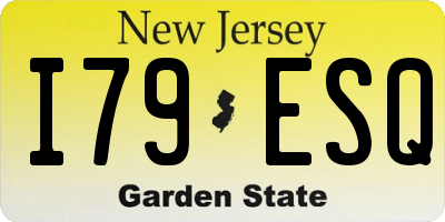 NJ license plate I79ESQ