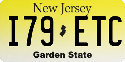 NJ license plate I79ETC