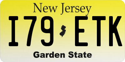 NJ license plate I79ETK