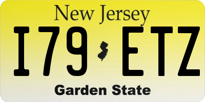 NJ license plate I79ETZ