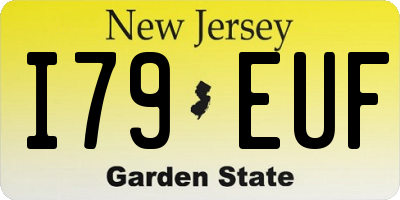 NJ license plate I79EUF