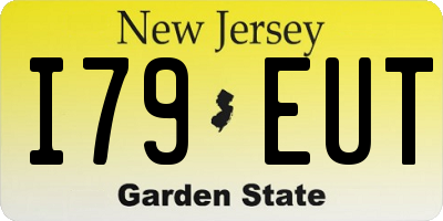 NJ license plate I79EUT