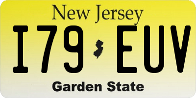NJ license plate I79EUV