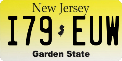 NJ license plate I79EUW