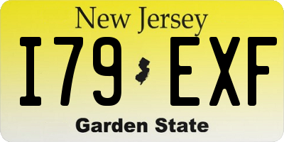 NJ license plate I79EXF