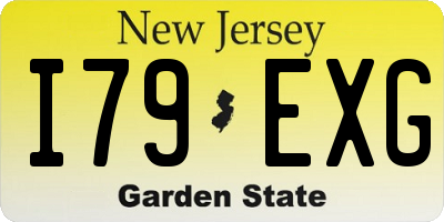 NJ license plate I79EXG