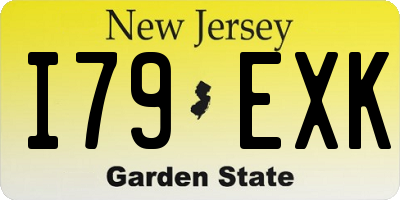 NJ license plate I79EXK