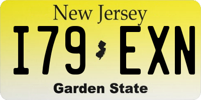 NJ license plate I79EXN