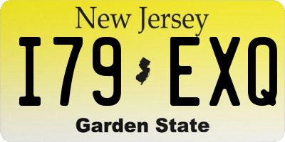 NJ license plate I79EXQ