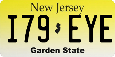 NJ license plate I79EYE
