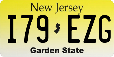 NJ license plate I79EZG