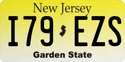 NJ license plate I79EZS