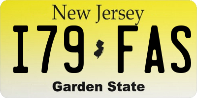NJ license plate I79FAS