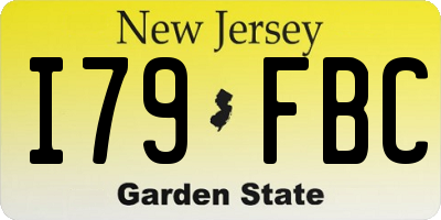 NJ license plate I79FBC