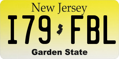 NJ license plate I79FBL