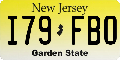 NJ license plate I79FBO