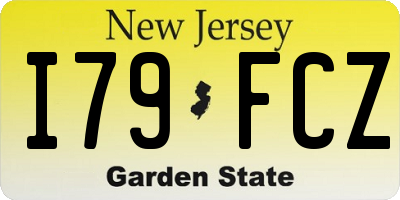 NJ license plate I79FCZ