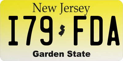 NJ license plate I79FDA