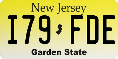 NJ license plate I79FDE