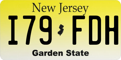 NJ license plate I79FDH