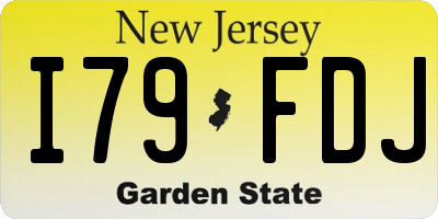 NJ license plate I79FDJ
