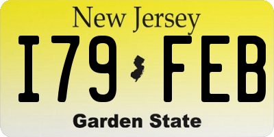NJ license plate I79FEB