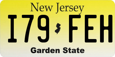 NJ license plate I79FEH