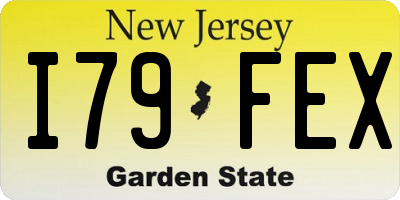 NJ license plate I79FEX