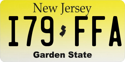 NJ license plate I79FFA