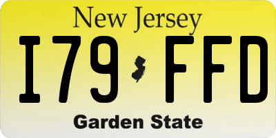 NJ license plate I79FFD