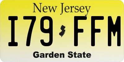 NJ license plate I79FFM
