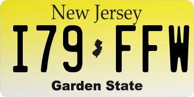 NJ license plate I79FFW