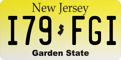 NJ license plate I79FGI