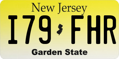 NJ license plate I79FHR
