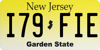 NJ license plate I79FIE