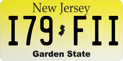 NJ license plate I79FII