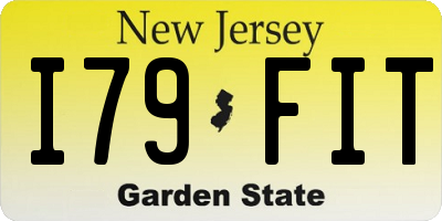 NJ license plate I79FIT