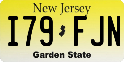 NJ license plate I79FJN