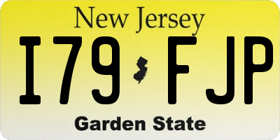 NJ license plate I79FJP