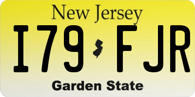 NJ license plate I79FJR