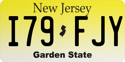 NJ license plate I79FJY