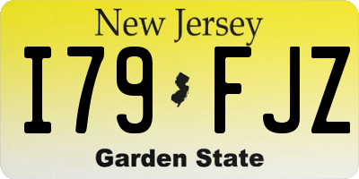 NJ license plate I79FJZ