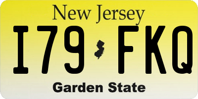 NJ license plate I79FKQ