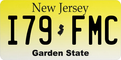 NJ license plate I79FMC