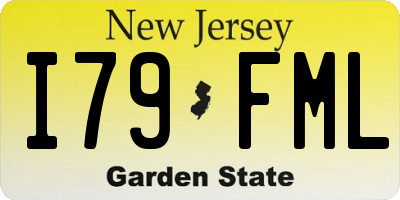 NJ license plate I79FML