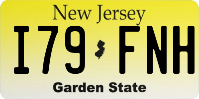 NJ license plate I79FNH