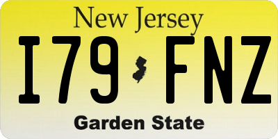 NJ license plate I79FNZ