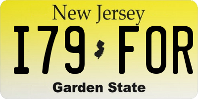 NJ license plate I79FOR